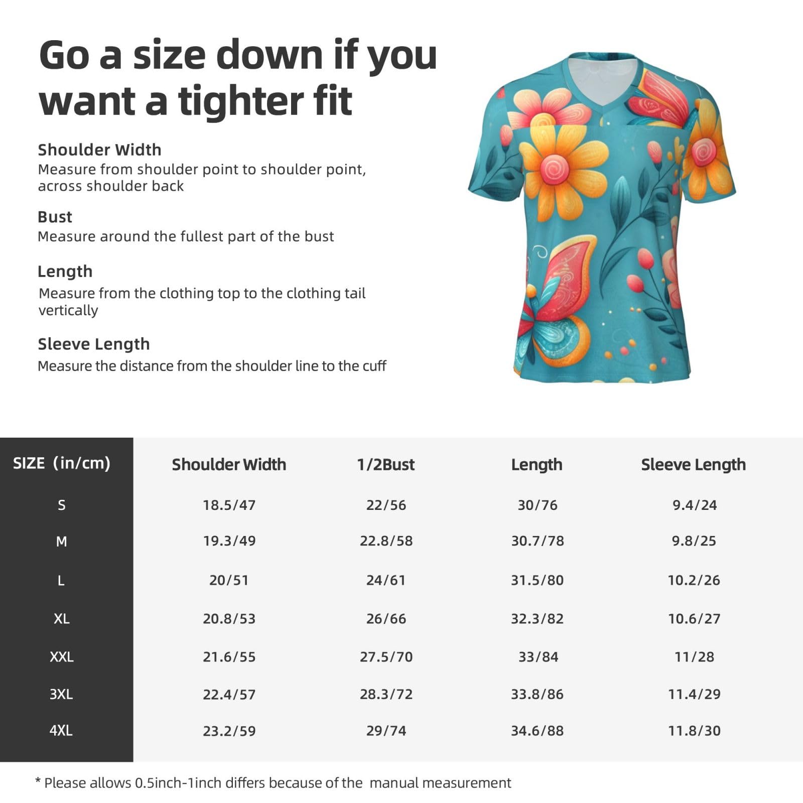 Stylish Athletic Sports Jersey Butterflies-Flowers-Blue Men's Rugby Jersey 4X-Large