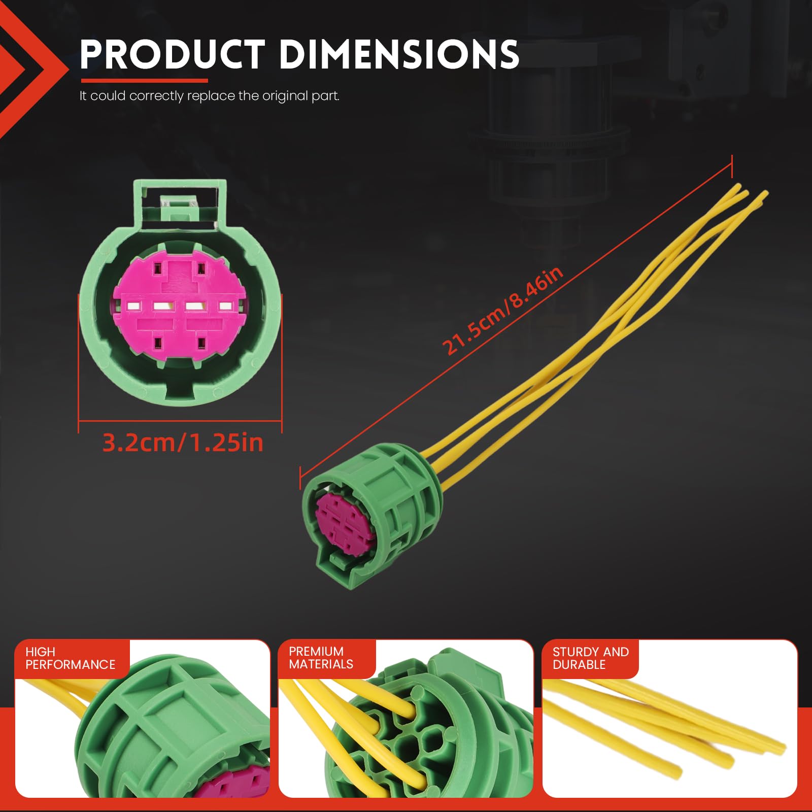 2 Kit di Riparazione del Connettore Elettrico del Faro (Sinistro e Destro) 51277280 per Jumper II 500 500C 500L 500X Ducato Boxer 51786771