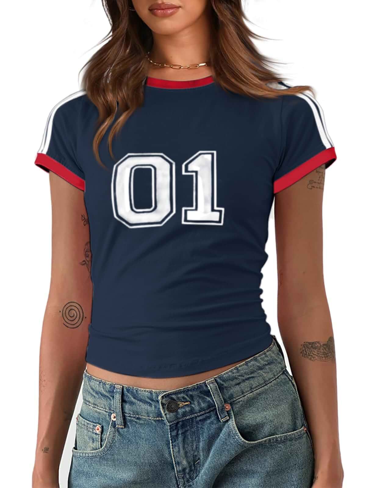 Imily Bela Womens Y2k Baby Tees Crop Letter Print T Shirt | Summer, Short Sleeve, Vintage