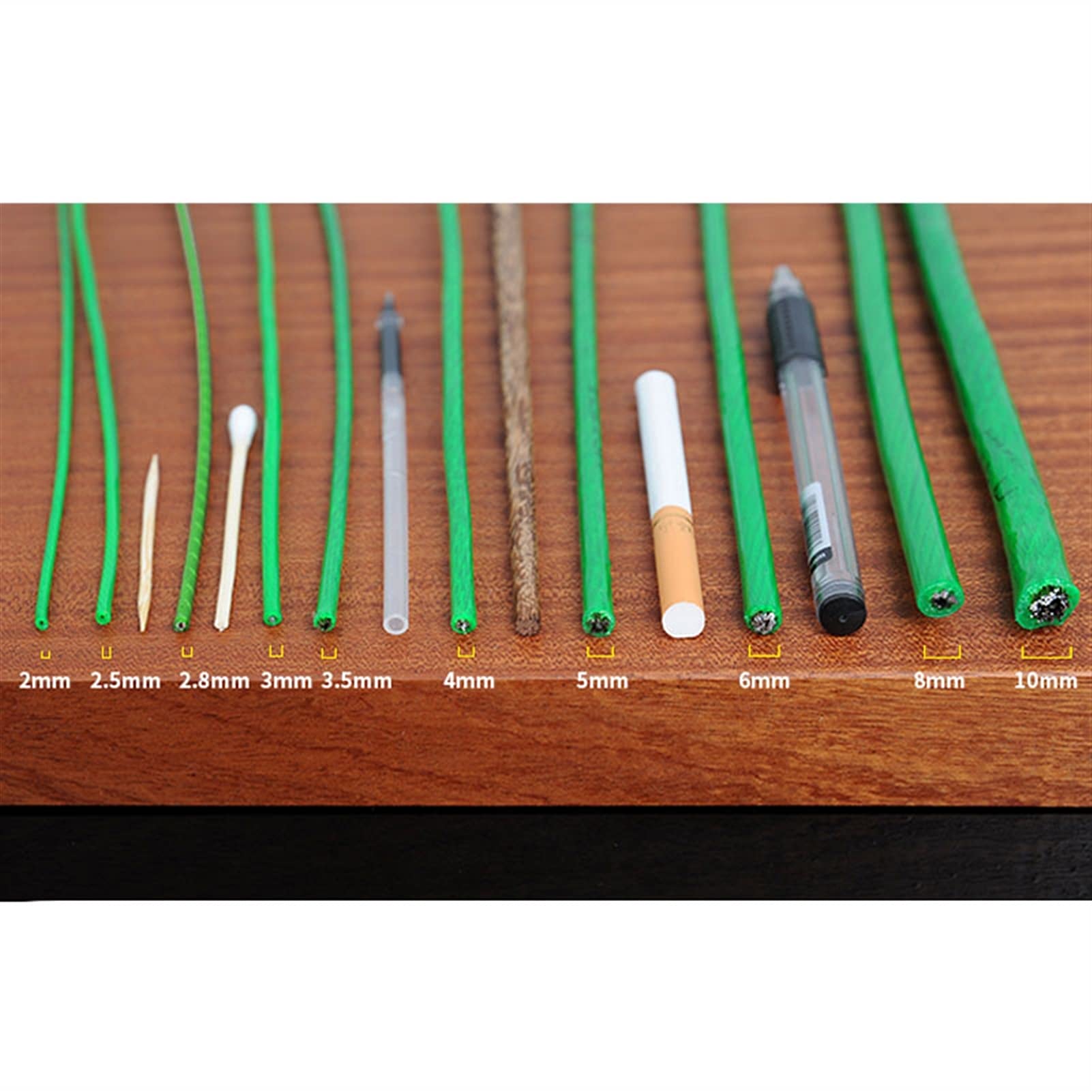 Cavo in Acciaio Inossidabile 100 Metri Filo d'Acciaio PVC. Cavo a Filo Flessibile Rivestito in Acciaio Inox per Cablaggio per stendibiancheria Greenhouse Green Brack Shed 2mm / 2.5mm 0820