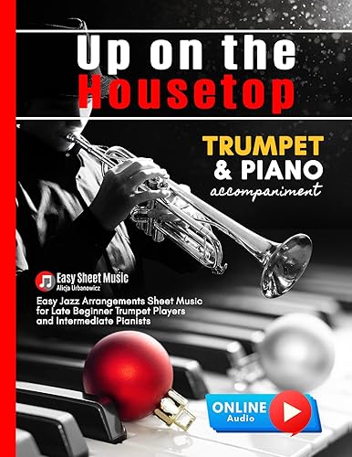 Up on the Housetop I Trumpet & Piano Accompaniment Easy Christmas Carol Duet I Cornet for Beginners Kids Adults Students I Chords I Lyric I Online