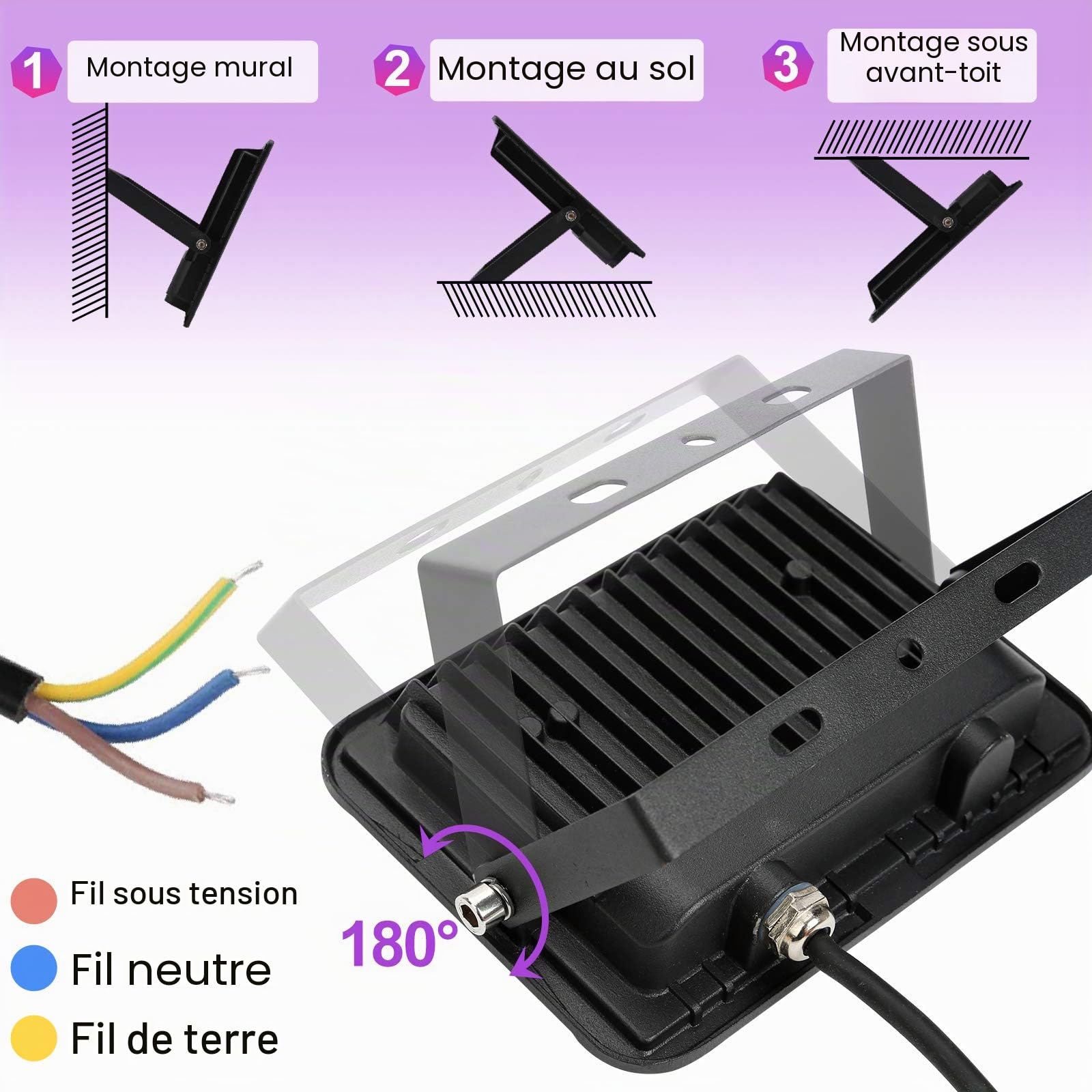 RGB Spot LED de Couleur, 50W Projecteur LED RGB Exterieur avec Télécommande, Projecteur LED Couleur Exterieur Interieur16 Couleurs 4 Modes, Fonction Mémoir (8 Pack, Pas de prise)