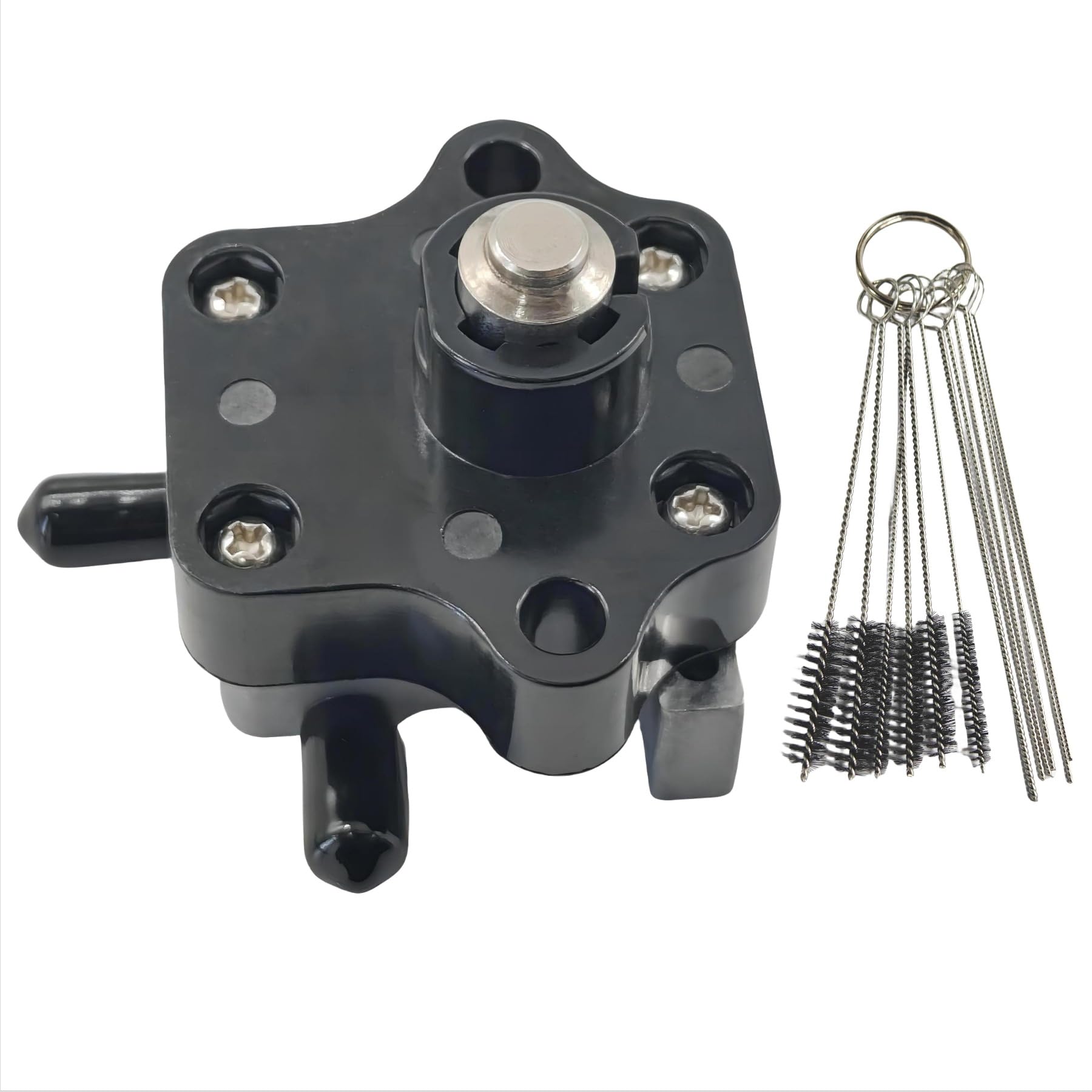 JLM MARINE3H604000 Fuel Pump Bundle with Cleaning Brush for Tohatsu Nissan 4 Stroke MFS NSF 4 5 6 8 9.8 HP and Mercury Mariner 4 5 6 HP Outboard Engines 3H6-04000-3 803529T06