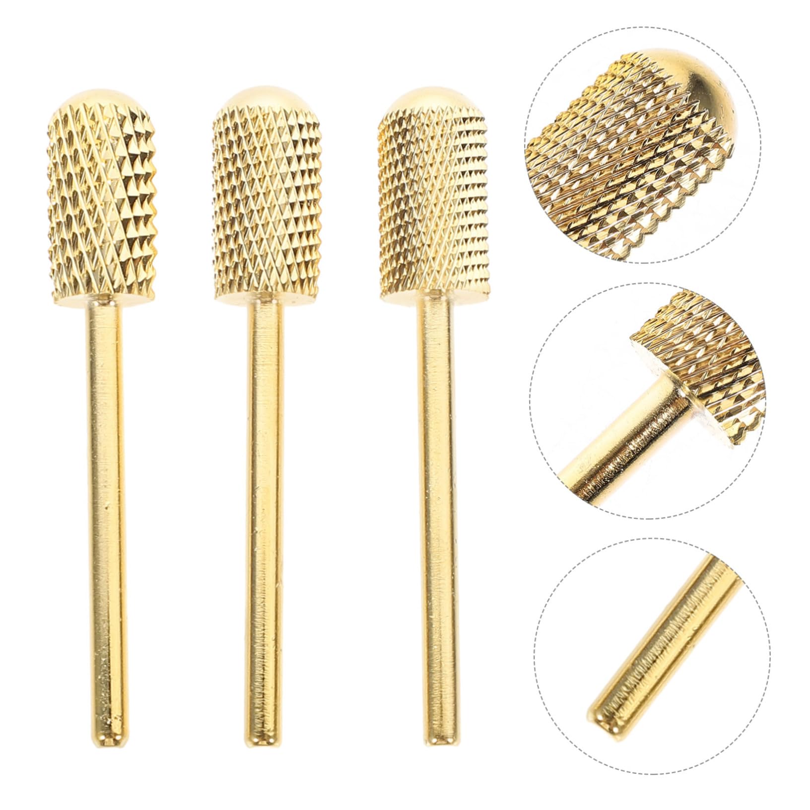 5 Set Di Punte Per Trapano Per Unghie in Metallo Punte Per Trapano Per Unghie Russe Strumento Per Manicure in Acrilico Set Da 3 Pezzi * 5