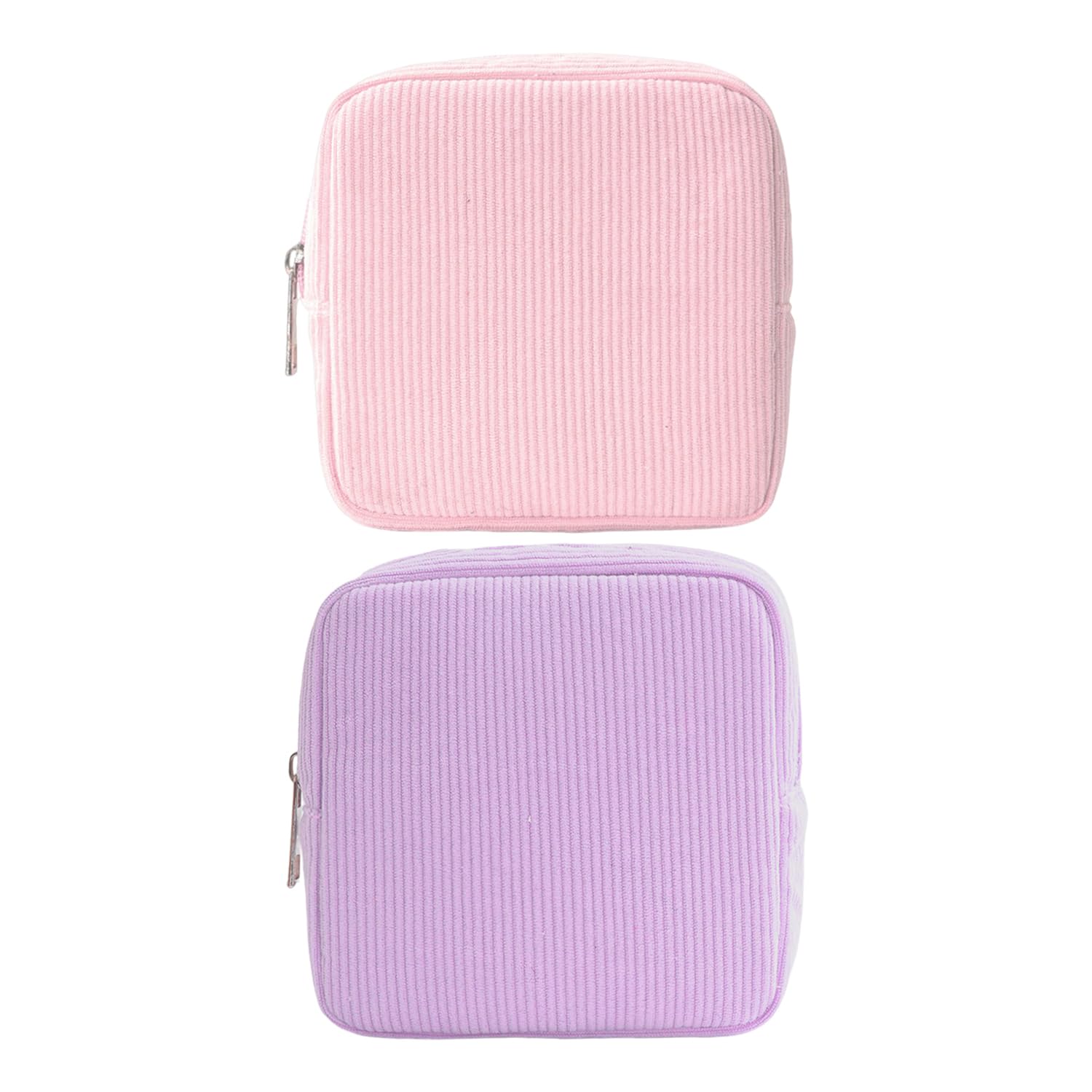 Gdfhbd Pink 2 Sanitary Napkin Storage Bags, Portable And Practical Sanitary Napkin Square Bag, Corduroy Coin Purse, Multifunctional Compact Carry-On Bag.