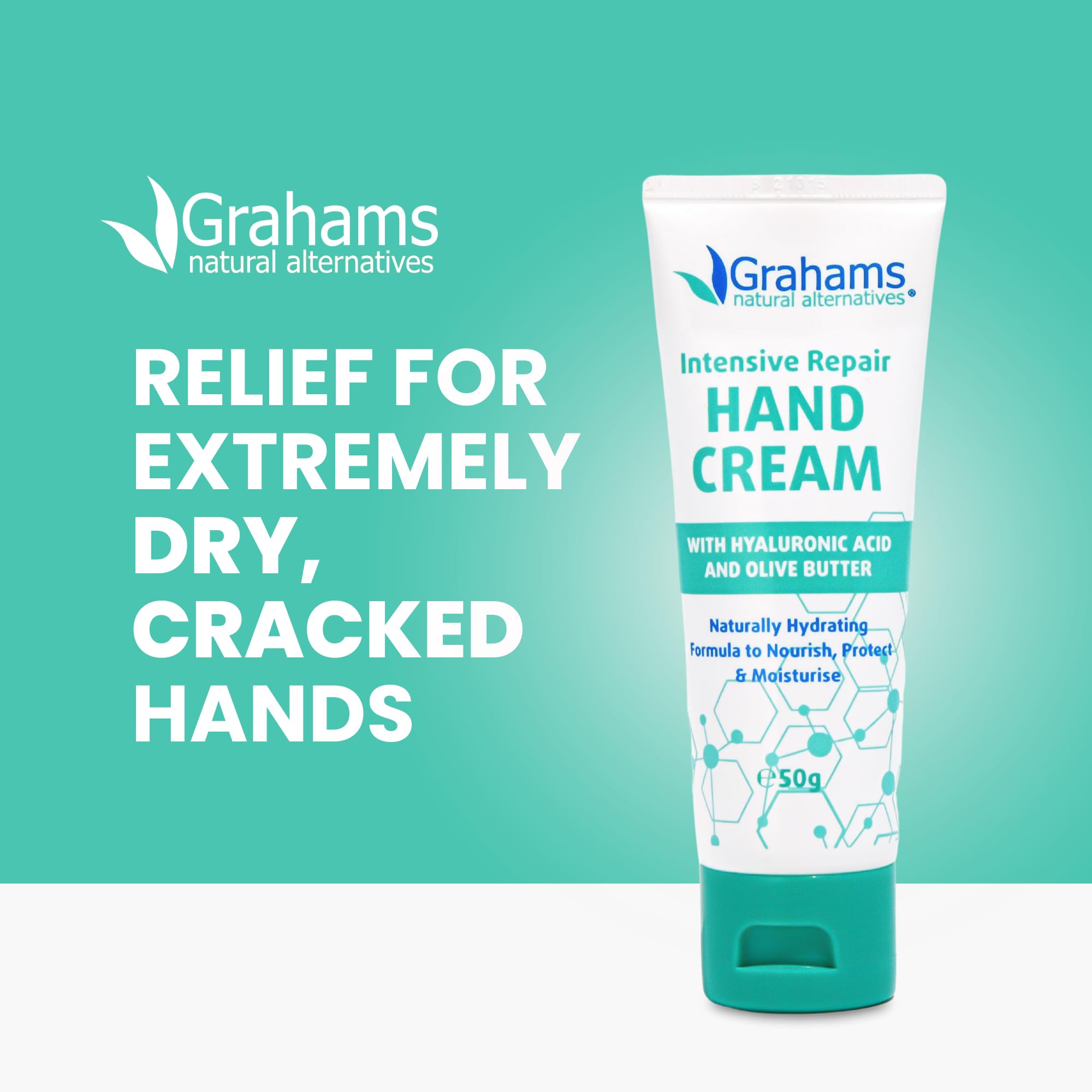 Grahams Natural Intensive Hand Repair Cream, Hand Cream for Very Dry Cracked, Eczema Prone Skin - Image 2