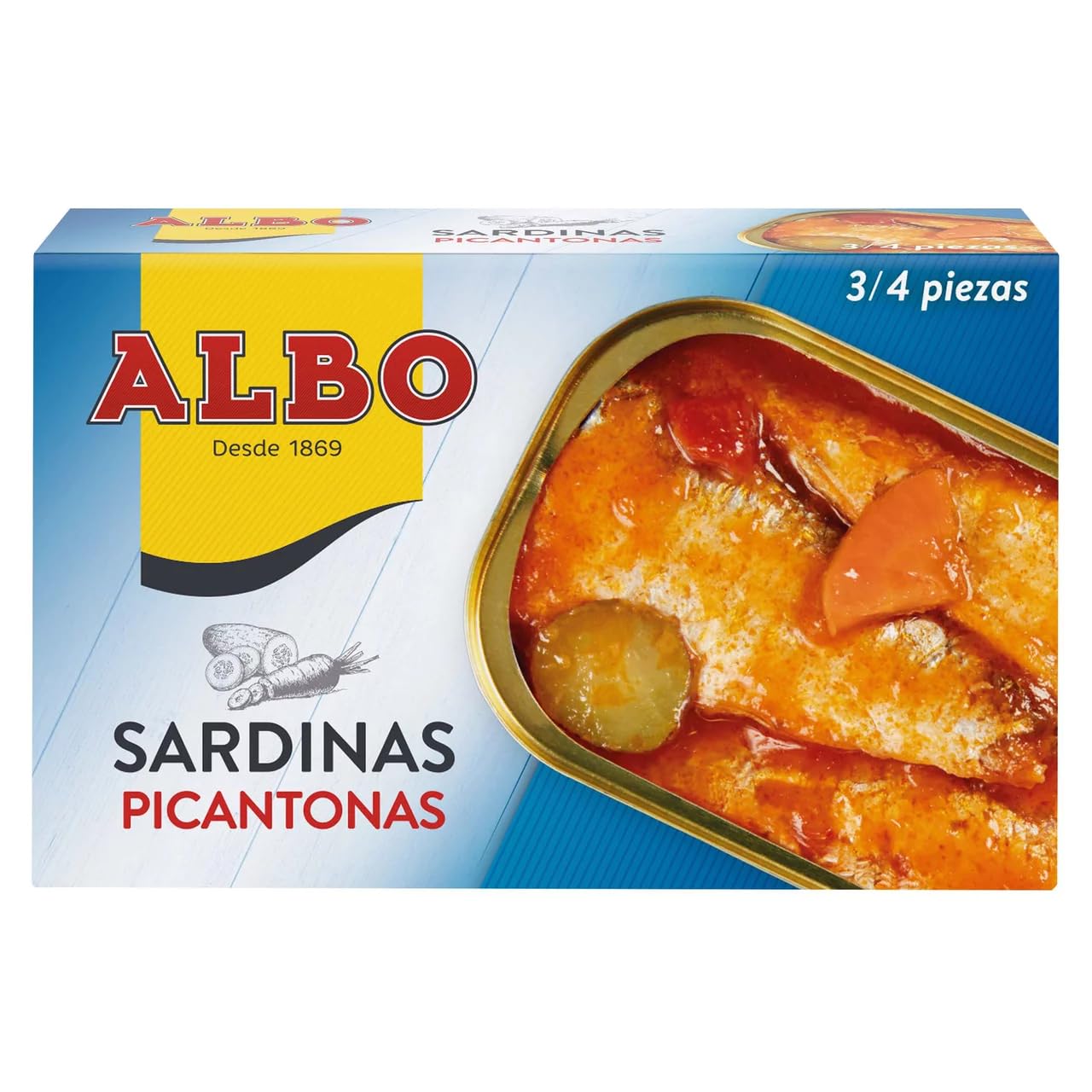 ALBO Pikante Sardinen Dose 85 g. 9er-Pack