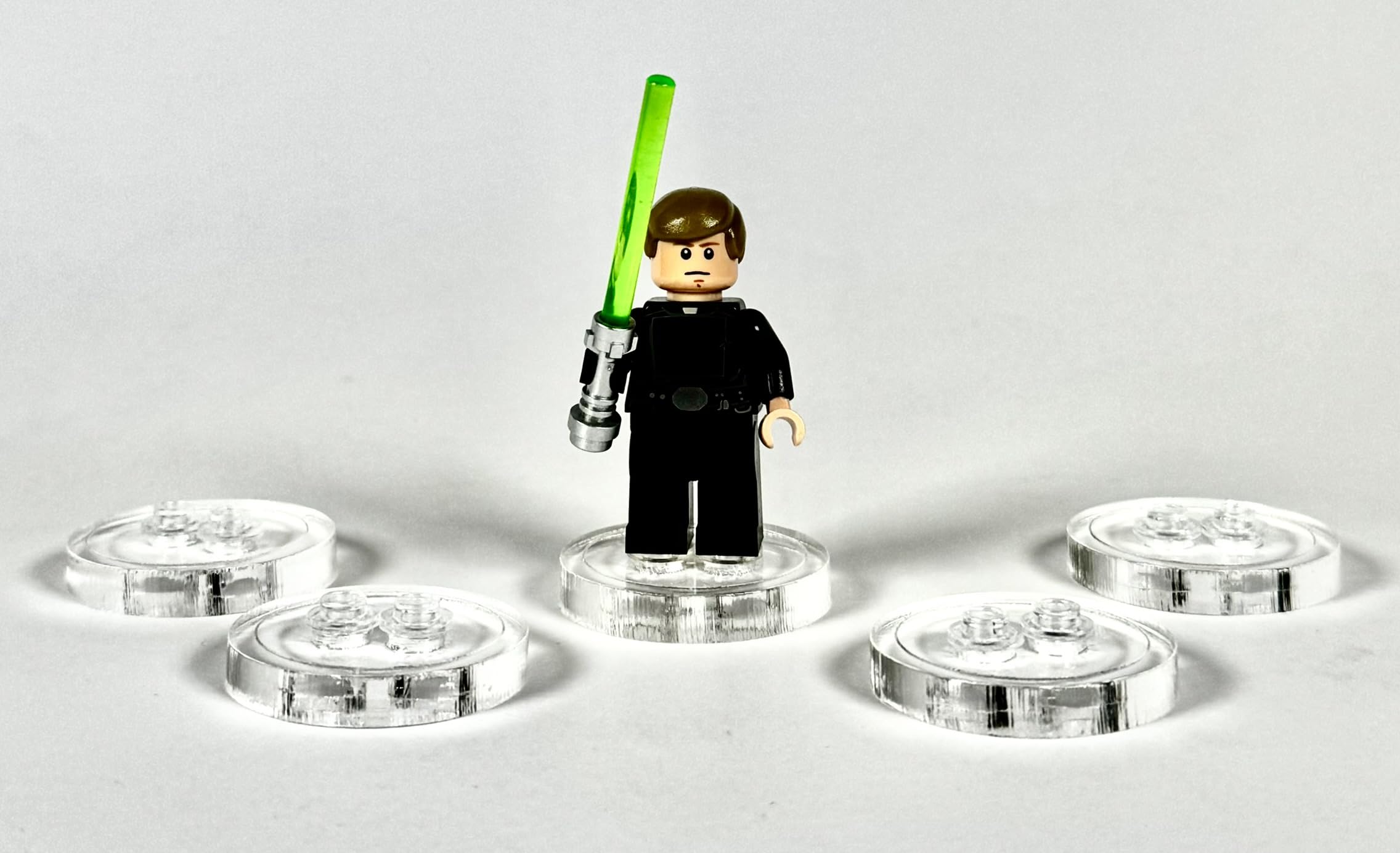 Minifigure Sliders Clear Acrylic 10 Pack, Designed for Lego Minifigures, Lego Minifigure Display Stand