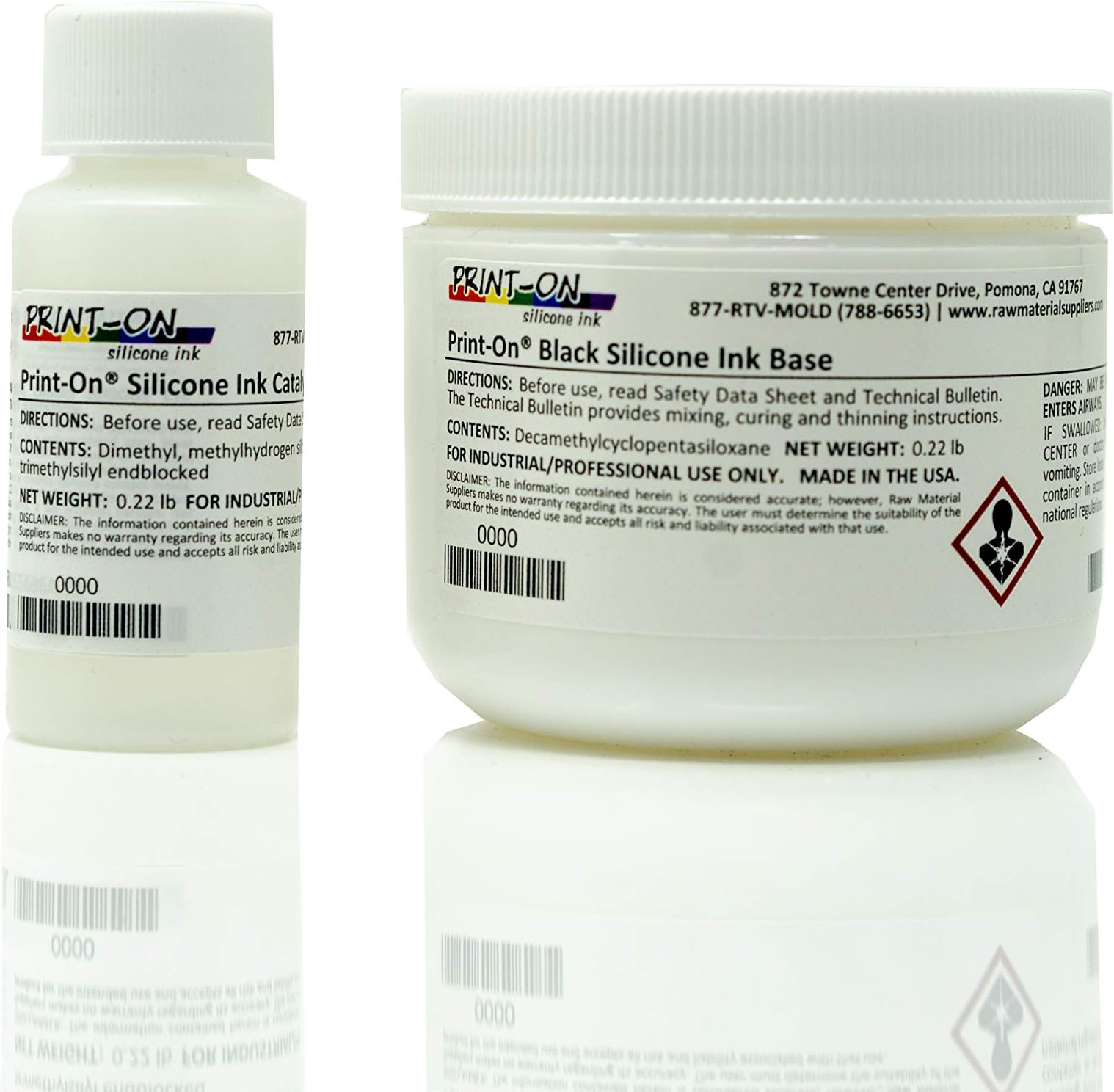 Print-On Silicone Ink Black 110 gm kit