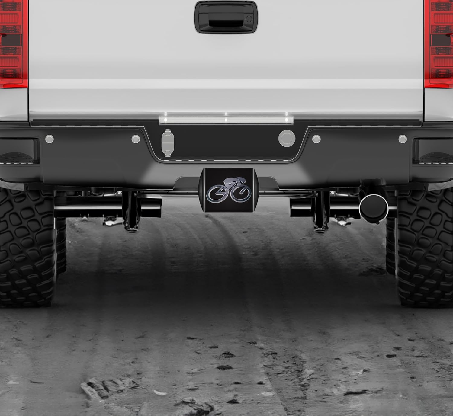 Elektroplate Cycling All Metal Black Hitch Cover for Trucks and SUVs | Fits Standard 2" Trailer Hitch Receivers | Premium Weatherproof