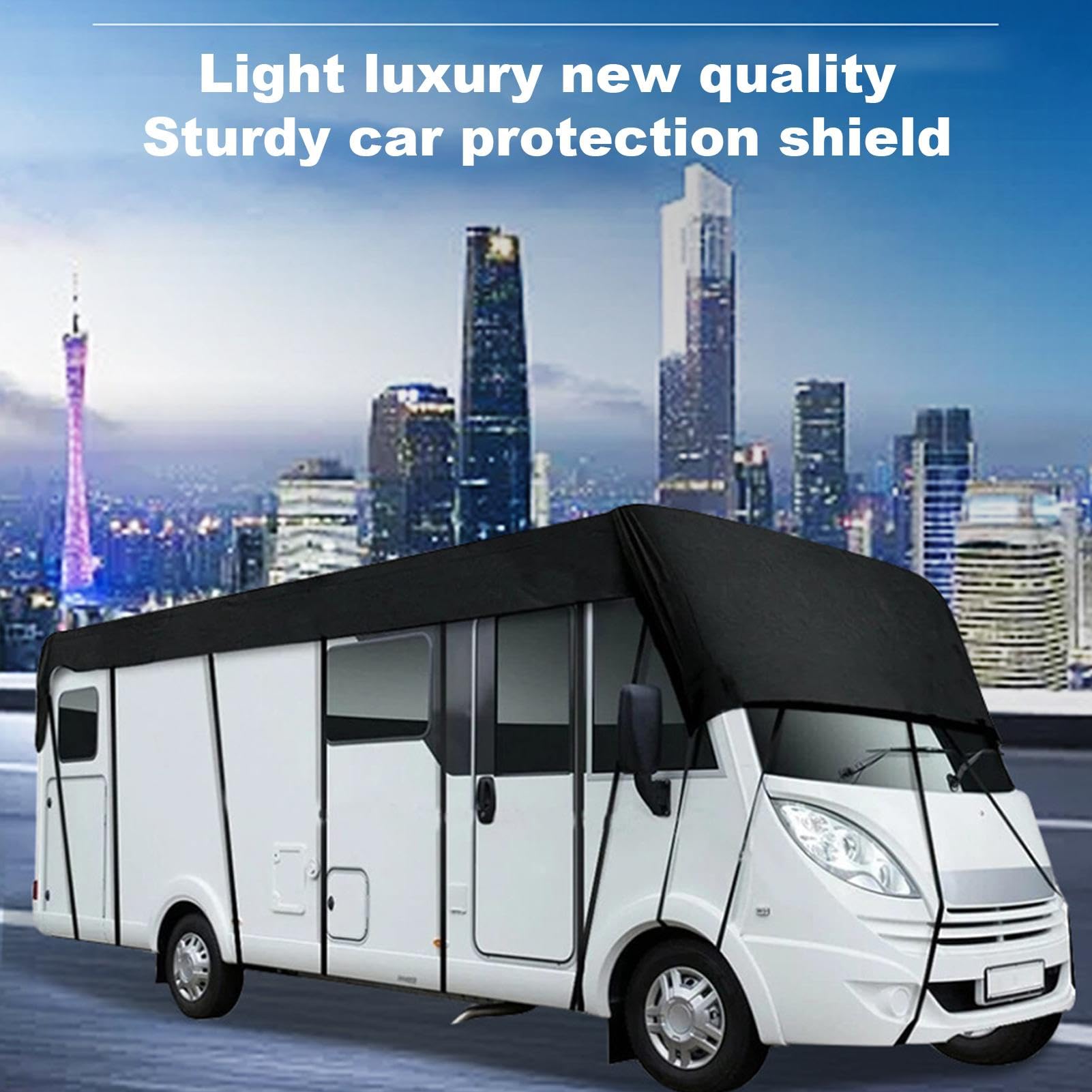 Telone per rimorchio da viaggio, telone per camper, 6,3 x 3 m | Copertura per tetto per protezione invernale, roulotte, accessori per auto per gli appassionati di camper