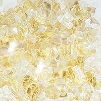 Vista 13 de Cuentas de vidrio de fuego de 19 libras para hoguera de 1/2 pulgada, rocas de vidrio templado negro ónix