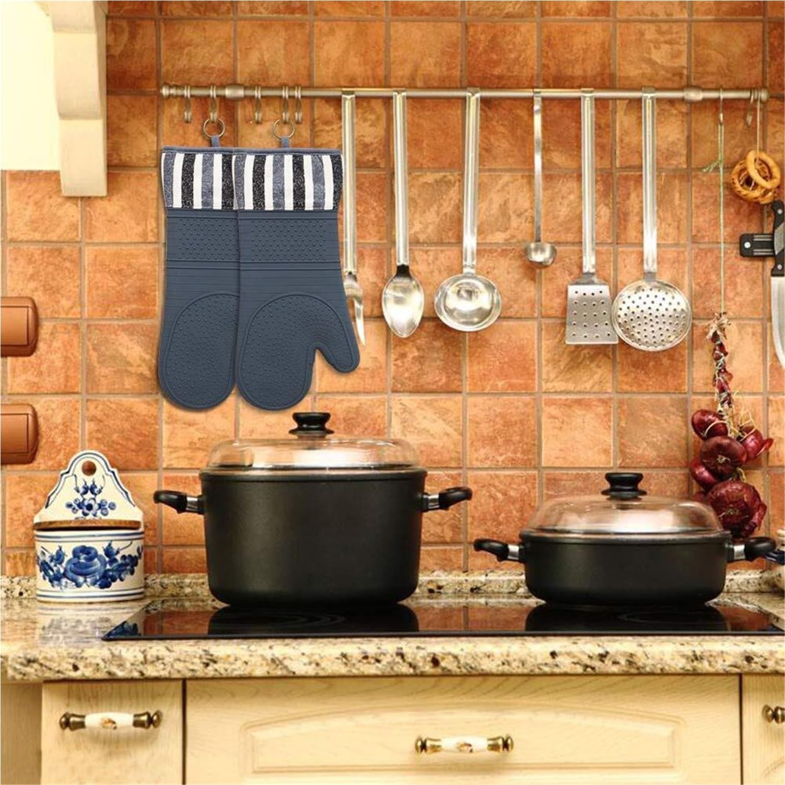 Gant Four Maniques Cuisine Gants De Four Résistants À La Chaleur, Gants D'isolation en Silicone, Gants De Cuisson Et De Cuisine Gant Cuisine