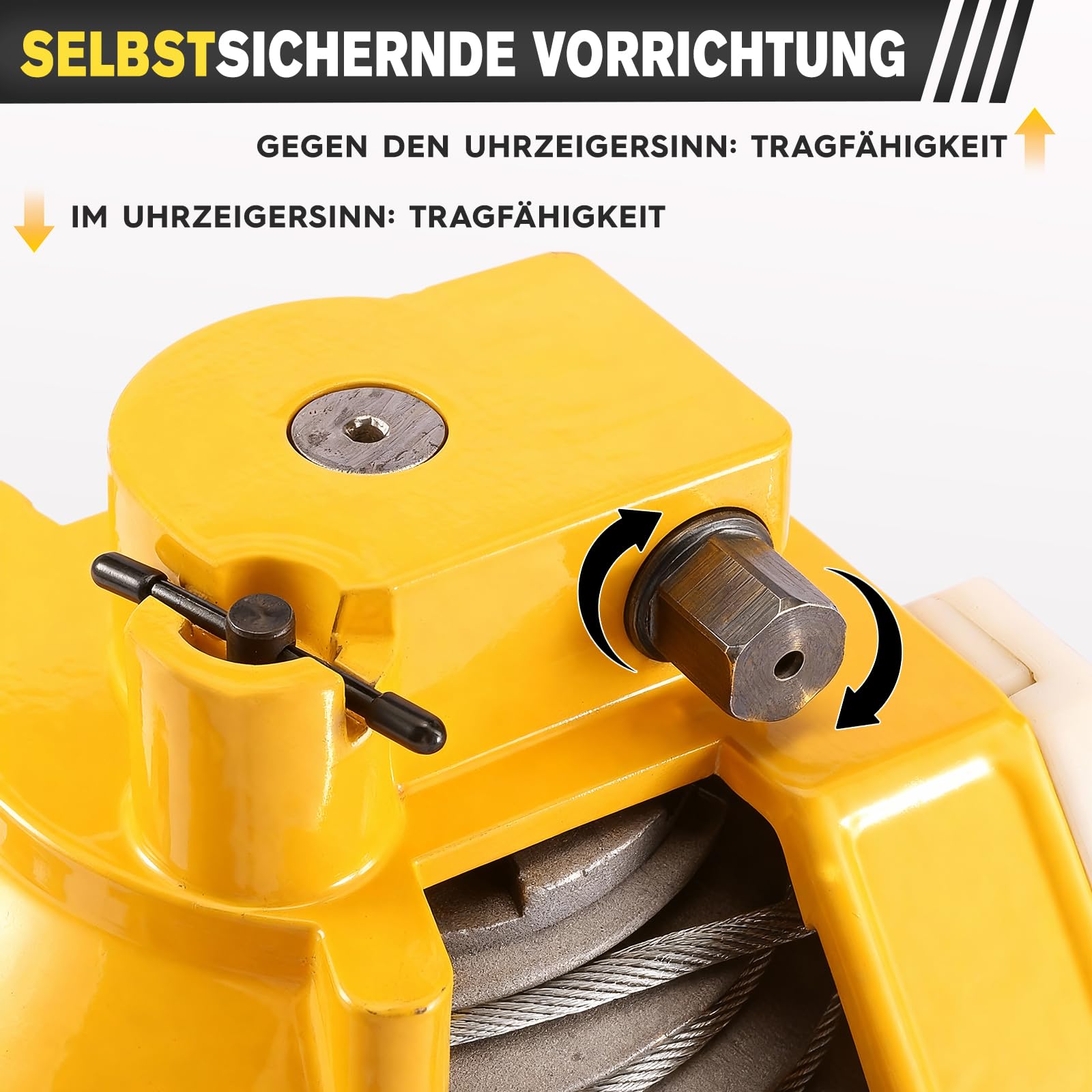 15-22kg Einstellbarer Federzug Balancer Mit 1,5 M Kabel Und Haken, HäNgendes Einziehbares Werkzeug, Federzug, Einstellbarer Federzug, HäNgende Haltevorrichtung In Gelb
