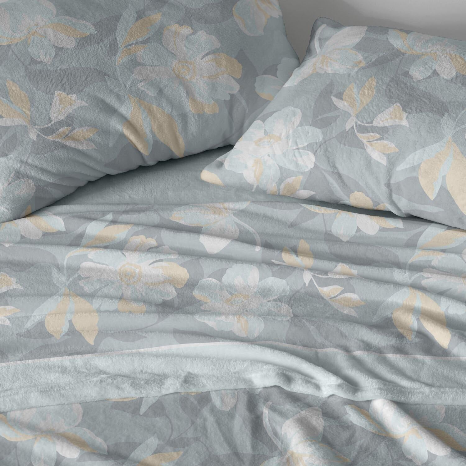 Burrito Blanco | Sábanas de Coralina | Cama de 90cm. (+Medidas Disponibles) | Diseño 986 | Color Agua (90x190/200cm.)