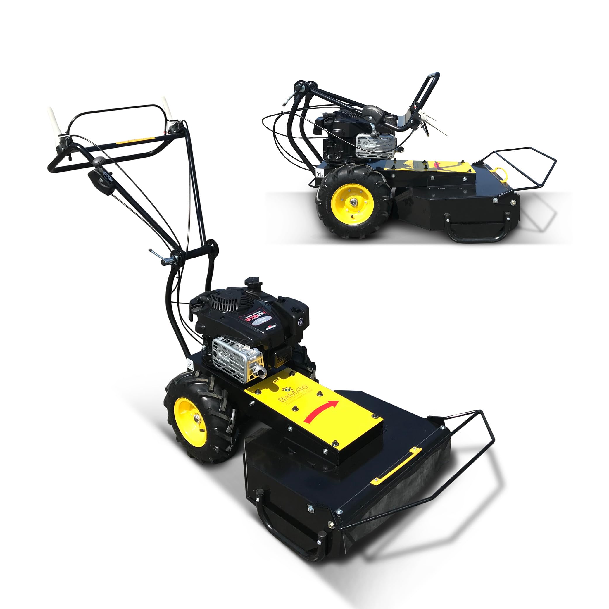BAMATO Mulchmäher GM-875 Benzin Wiesenmäher Hochgrasmäher 580mm
