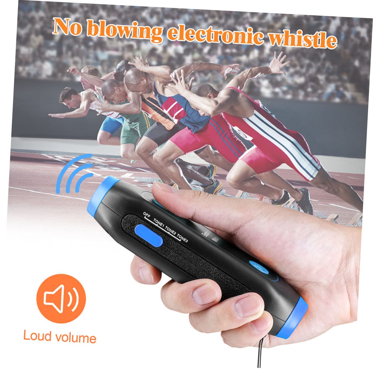 Kisangel Silbato Electronico Silbato De Emergencia Tapón Aire Instrumento Silbato De Tenis Bloquear Silbatos Electronicos Dispositivos De Ladrido para Perros Cable USB Abdominales Orange