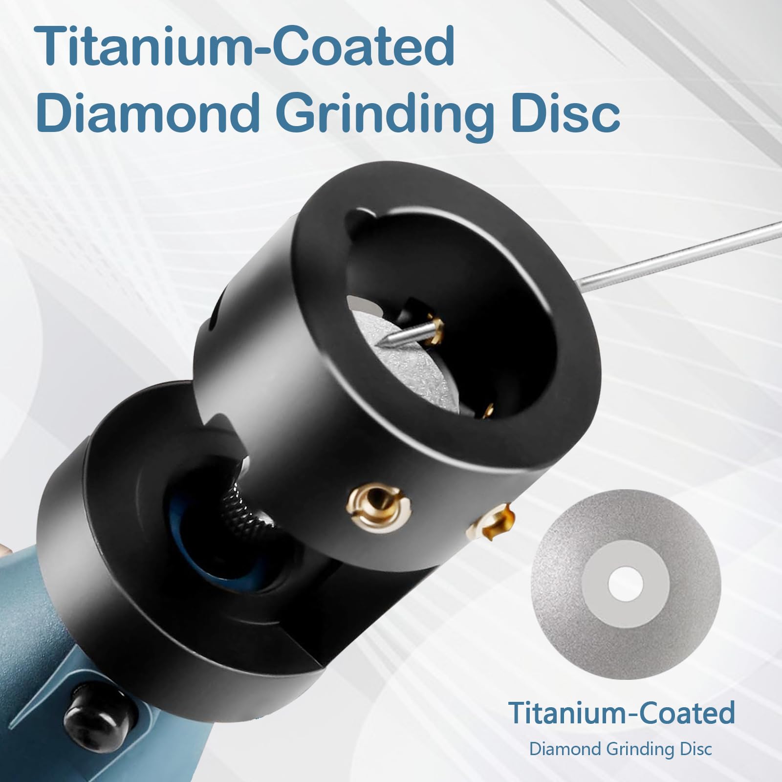 Set di Affilatrici per Elettrodi in Tungsteno per Saldatura TIG, Smerigliatrice Elettrodi con 4 Misure, 4 Angoli,Testa di Macinazione Elettrodi in Tungsteno, 10 Dischi Diamantati, 3 Mandrini CNC