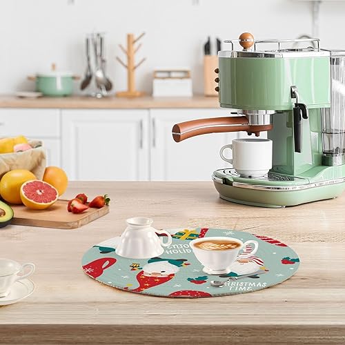 Miniatura 6 de Gnomos con patrón de Navidad, ilustración de salvamanteles de alto calor, 3 piezas, resistente al calor, para platos calientes, salvamanteles de