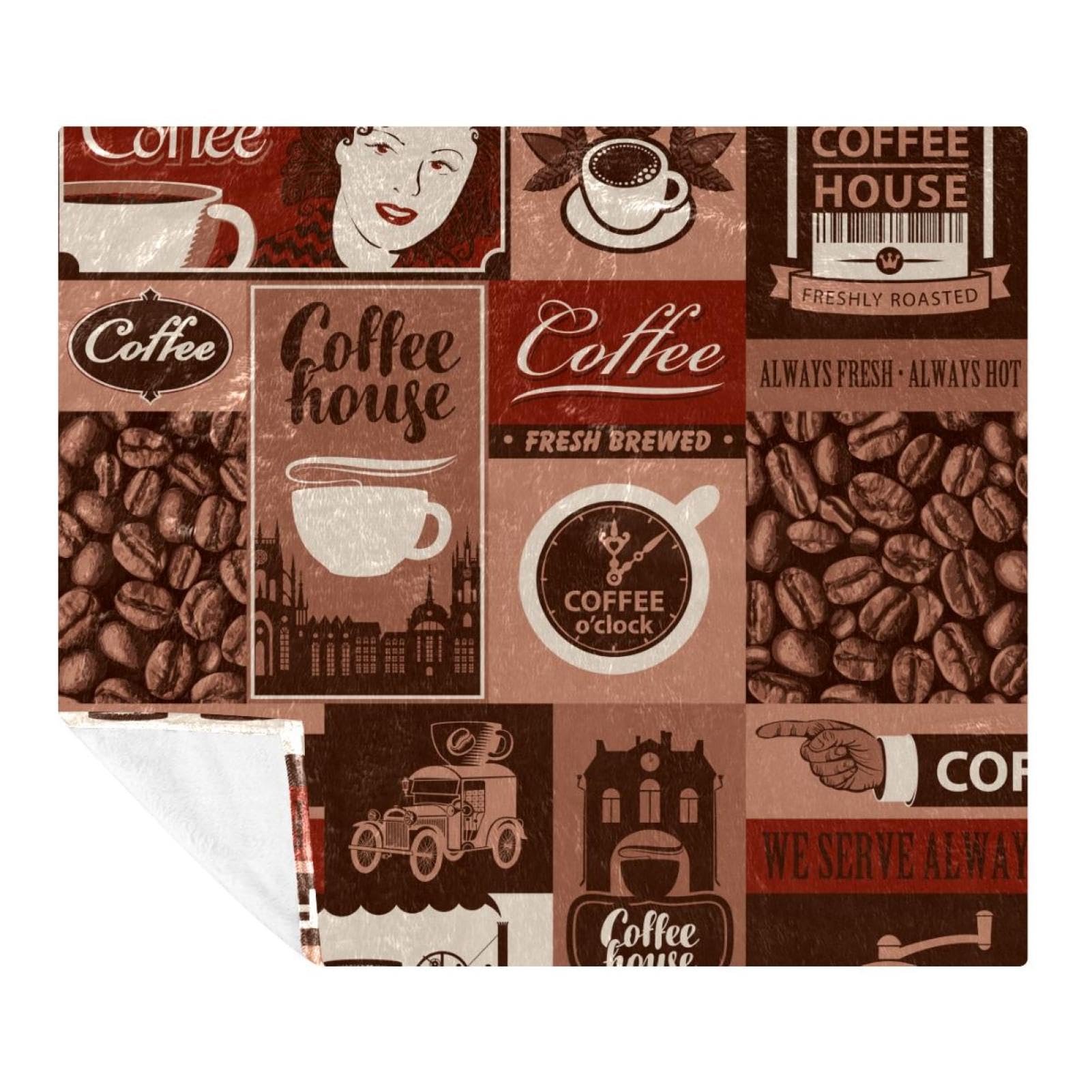 Couverture microfibre haut de gamme à motif rétro 150x130 cm
