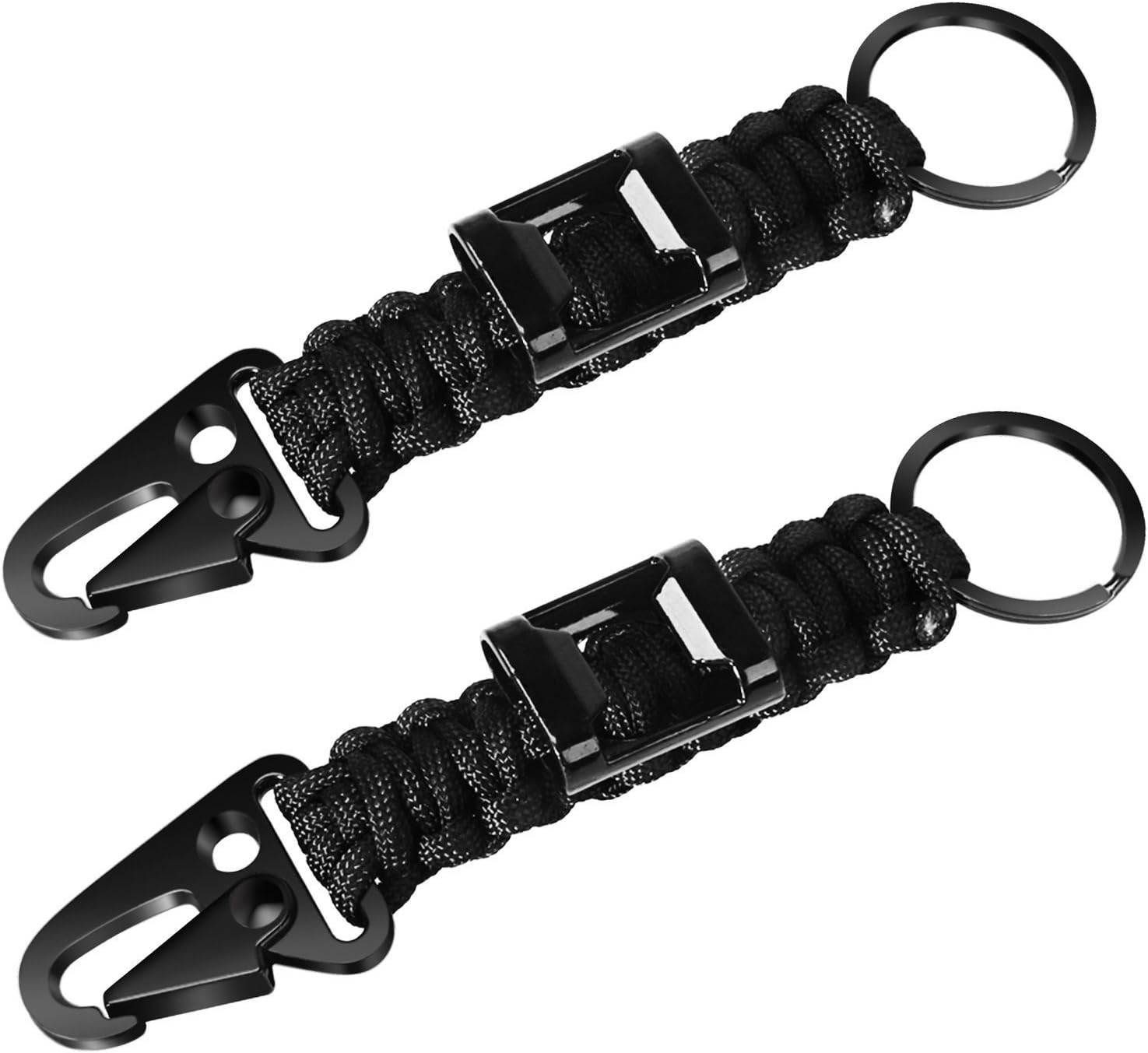 2PCS PACK 550lbs Paracord Keychain - Sahara Sailor Paracord Survival Keychain Lanyard W Bottle Opener and Carabiner - #1 Best Survival Gear