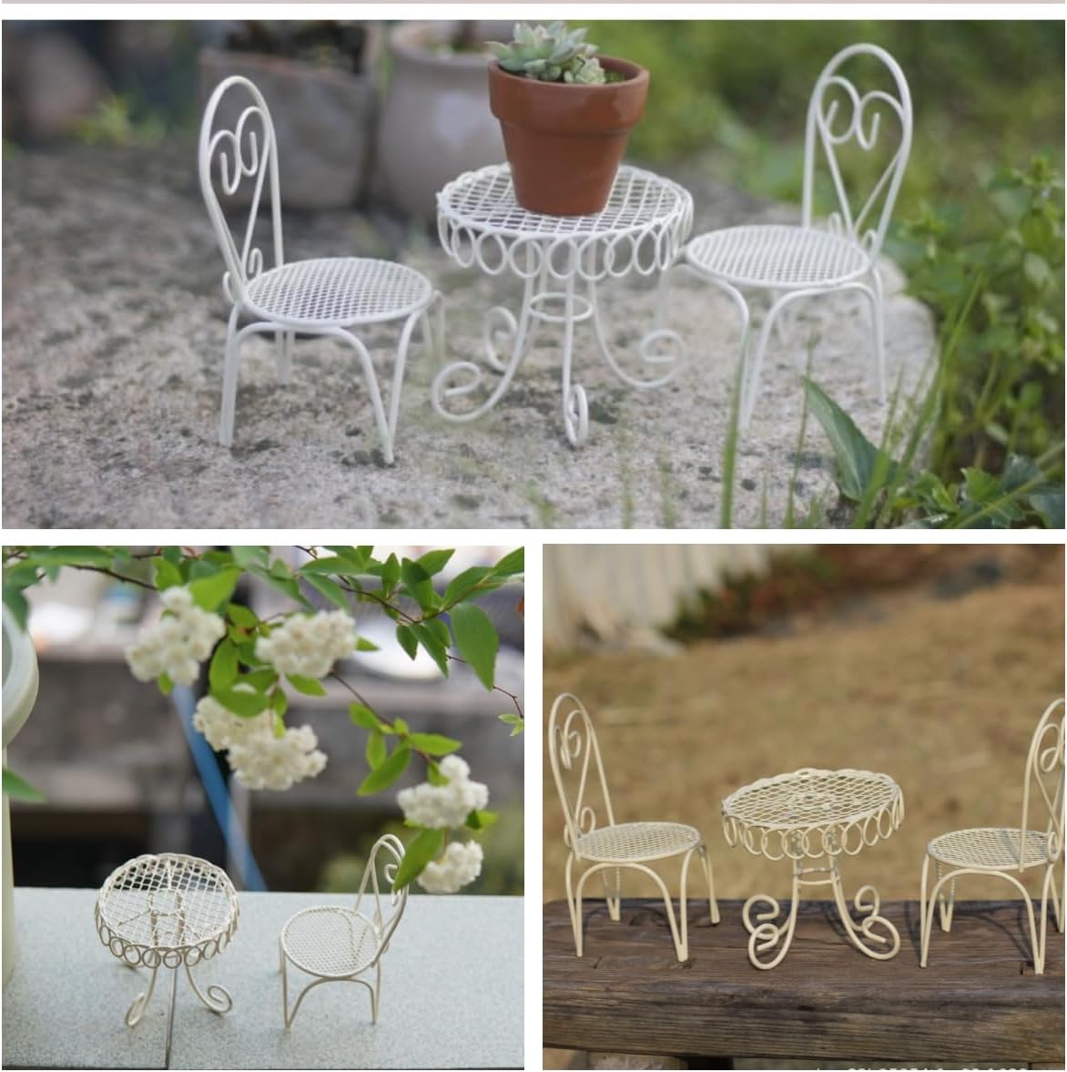 Top Kindermöbel: Stapelbare Tische und Stühle für Kreativität 9 Miniatur-Tisch & Stühle - Vintage Deko-Set