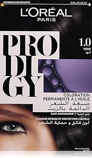 L’Oréal Paris Prodigy Hair Color/Dye, Micro-oil Technology for Smooth Natural Hair, Grey Hair Coverage_ 1.0 Deep Black