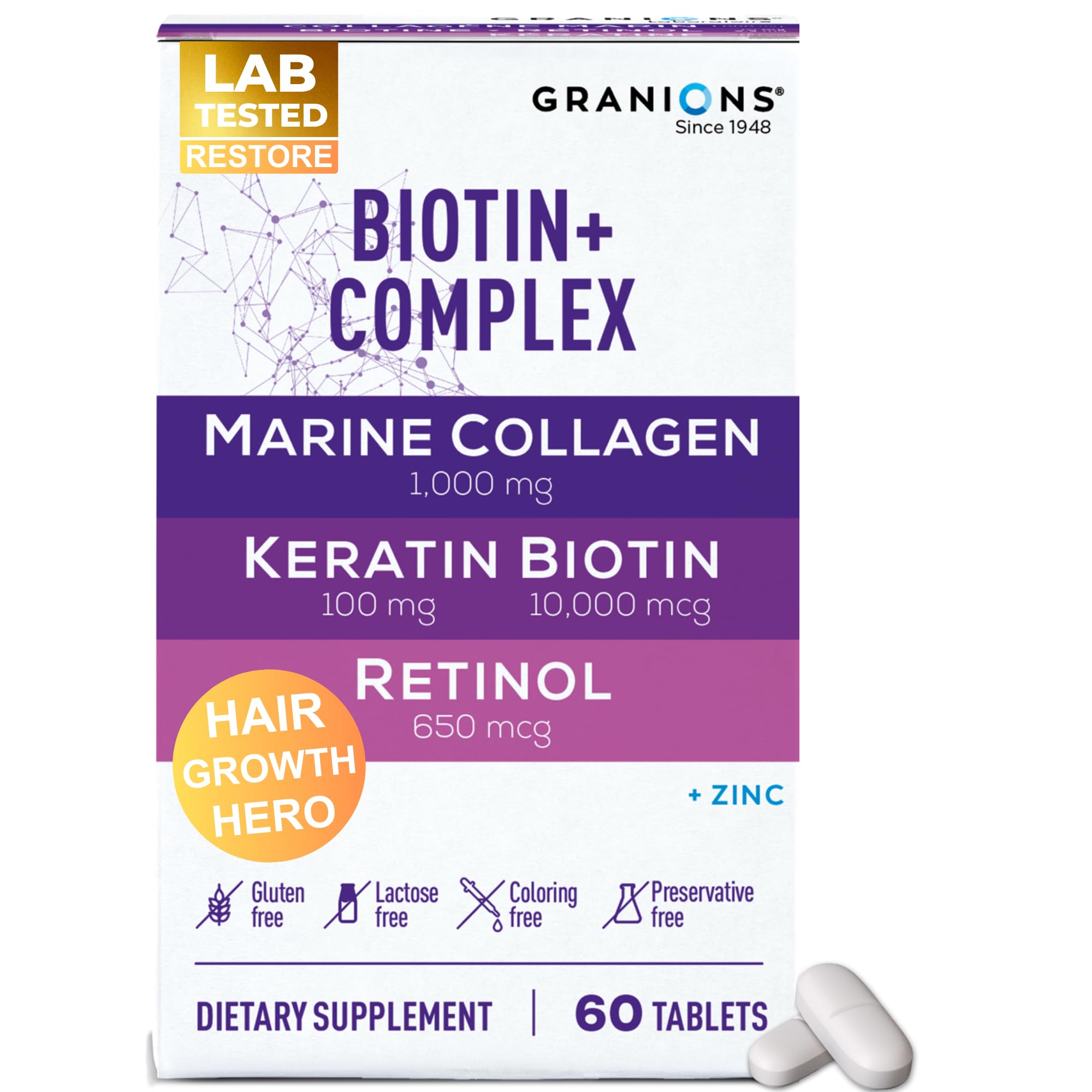 Granions Biotin Collagen Keratin Supplement
