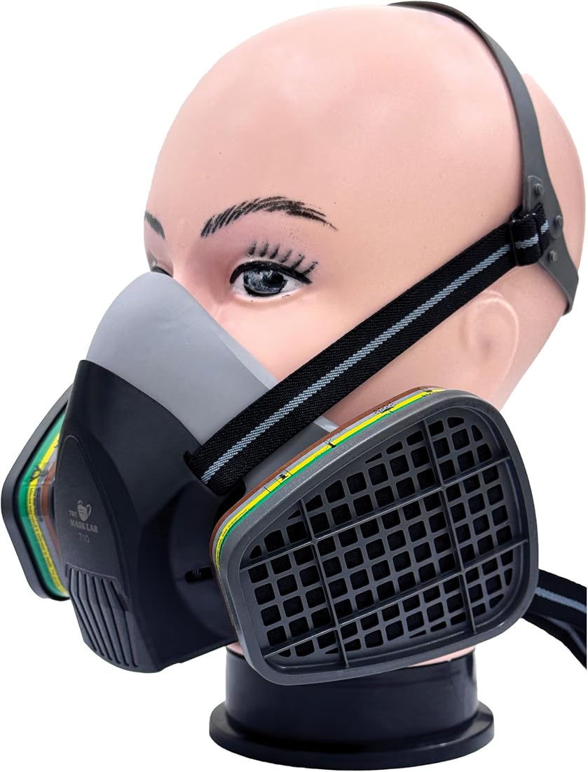 The Mask Lab- 710 Half Face Mask with T1111: Multi Gas Filters