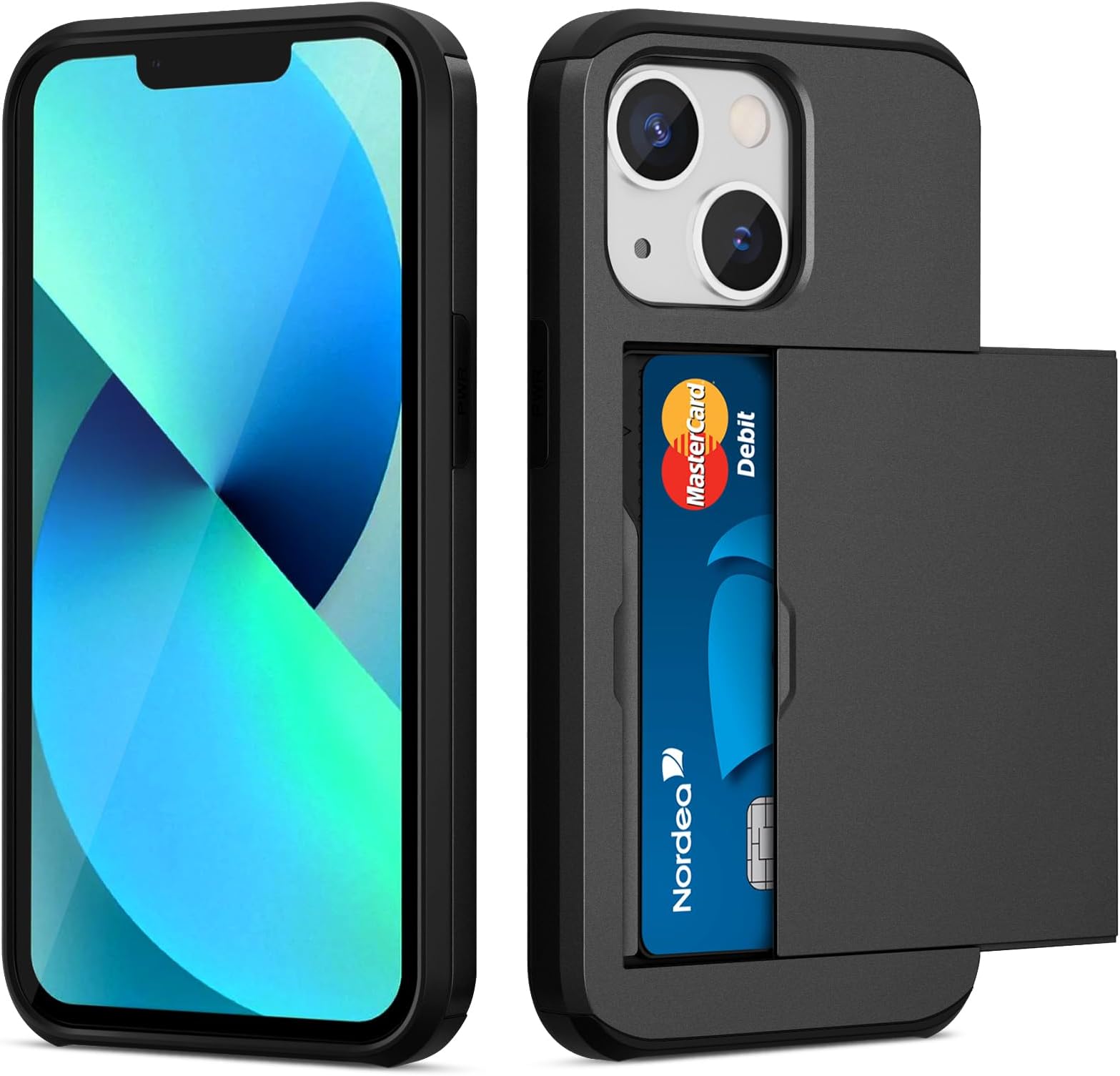 Coque Odeydo IPhone 11 Pro Max – Cuir PU Noir, Antichoc + Porte-cartes