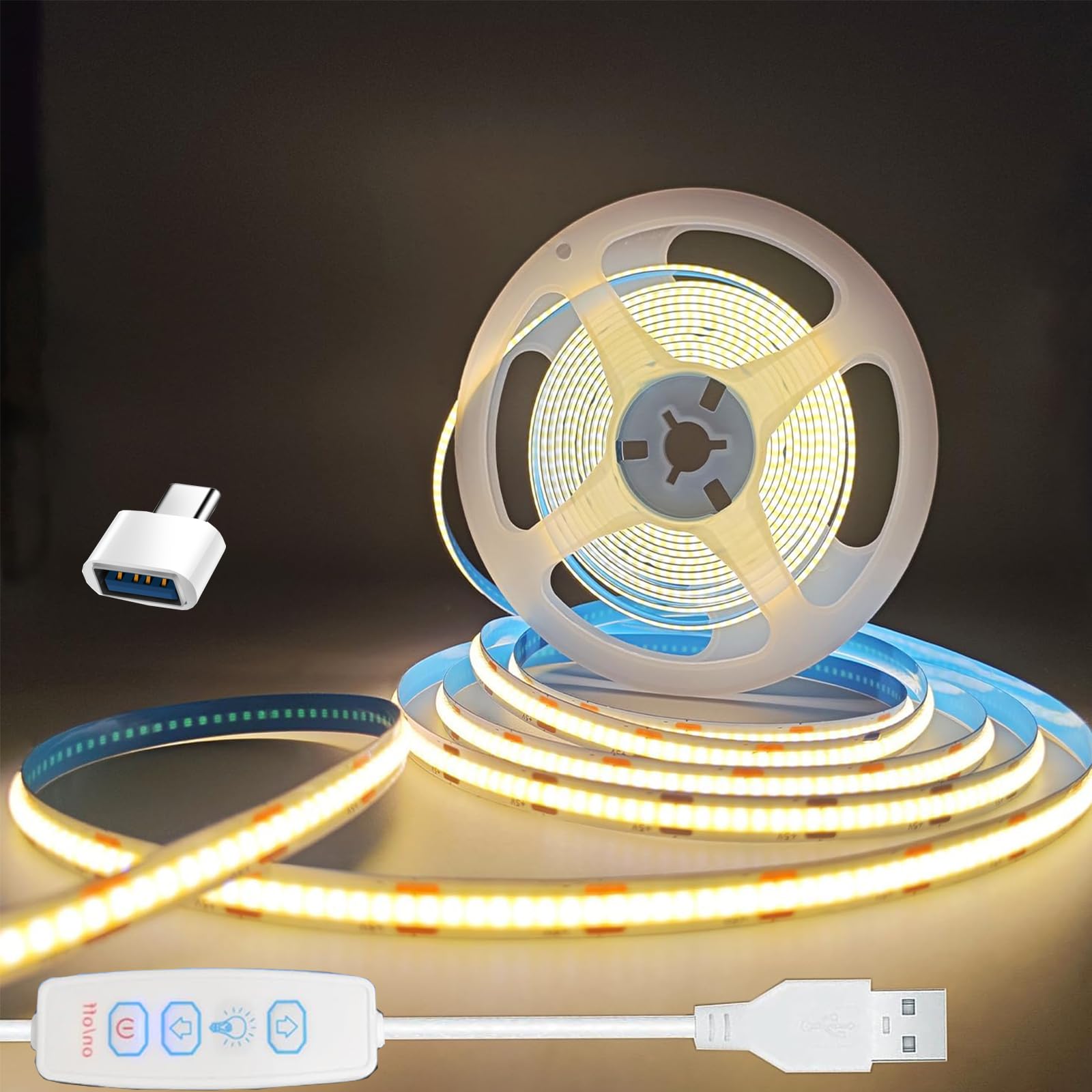 Amazon.co.jp: ledテープライト COB LEDストリップライト USB 5v