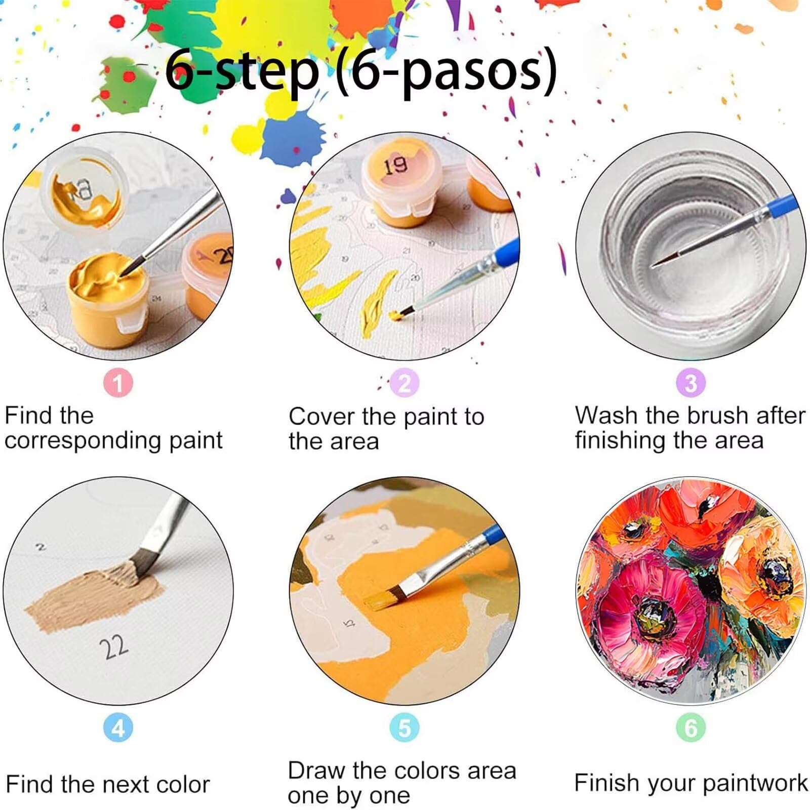 Pintar por Numeros Adultos Flor, Pintar por Numeros Niños Kit Manualidades Adultos Planta Cuadros para Pintar por Numeros Pintura Acrílico, Cuadros Decorativos Regalos Para Mujer 80X160cm 7w-O-Y