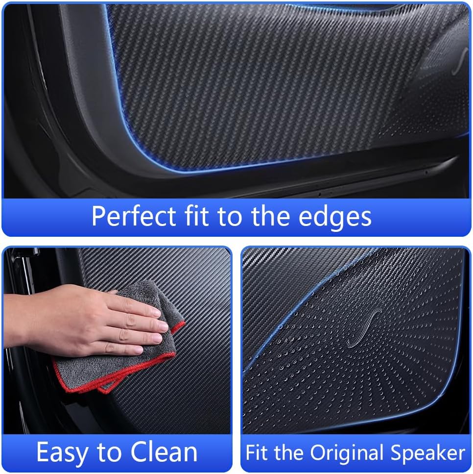 Car Door Anti Kick Pad for Nissan Armada 2017-2024 ，Infiniti QX80 2011-2024 Accessories Carbon Fiber Style Leather Sticker Door Sill Protector Cover Edge Guard Side Mat Interior Dirty
