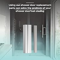 Vista 7 de Imán de Puerta de Ducha de Vidrio Shuisen, Pestillo Magnético para Puerta de Ducha con Cierre de Metal Compatible con Puertas de Vidrio de Grosor