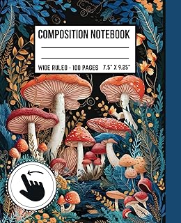 Left-Handed Notebook: Enchanting Mushroom Aesthetic Notebook for Left-Handed Writers | Beautiful Vintage Fungi Design (Jap...