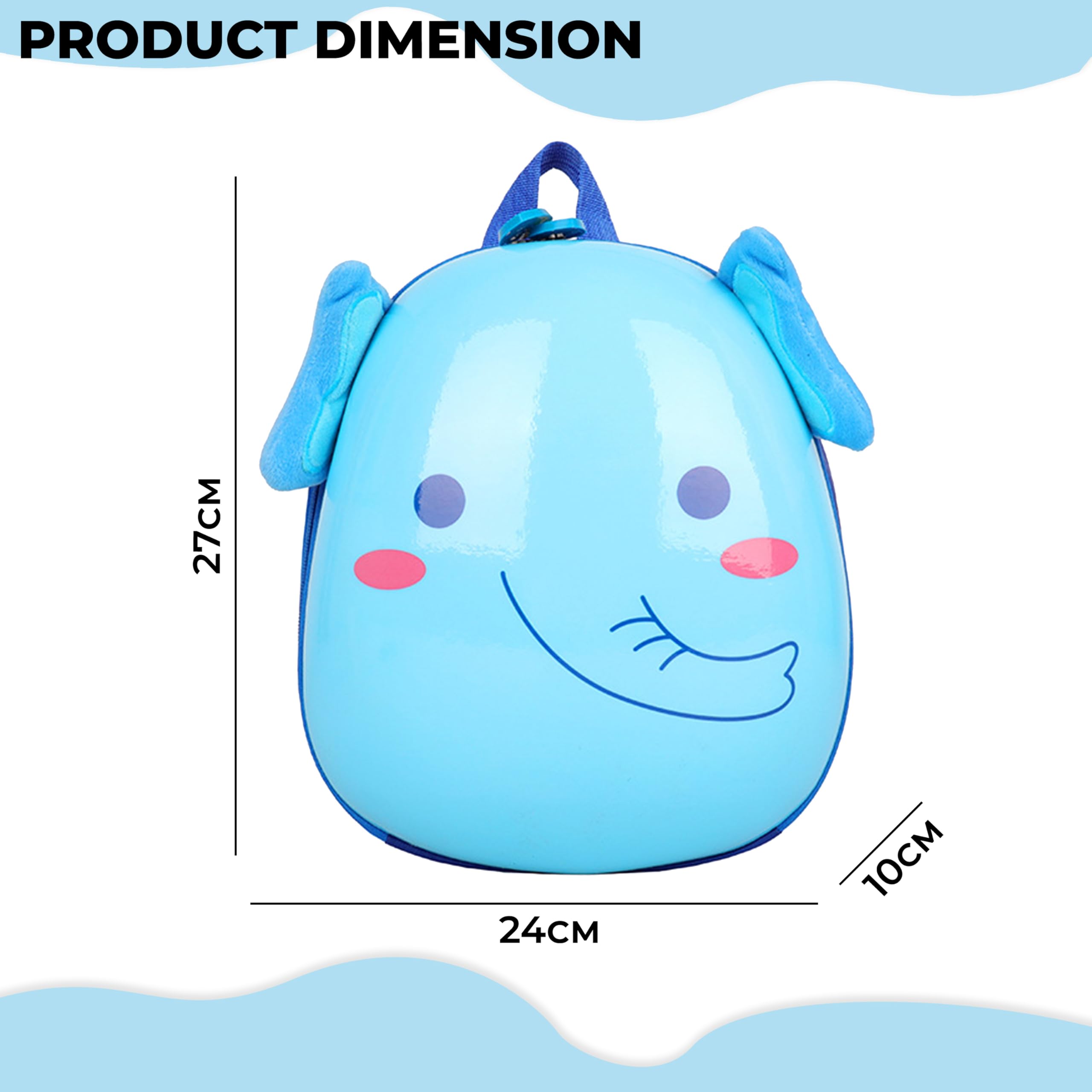 Kraptick Cute Cartoon Printed Bag β Lightweight Toddler Stylish Kid's School Backpack for Boys & Girls, Soft & Comfortable Kid's Bag, Perfect Travelling Bags for Picnic (Blue) 1