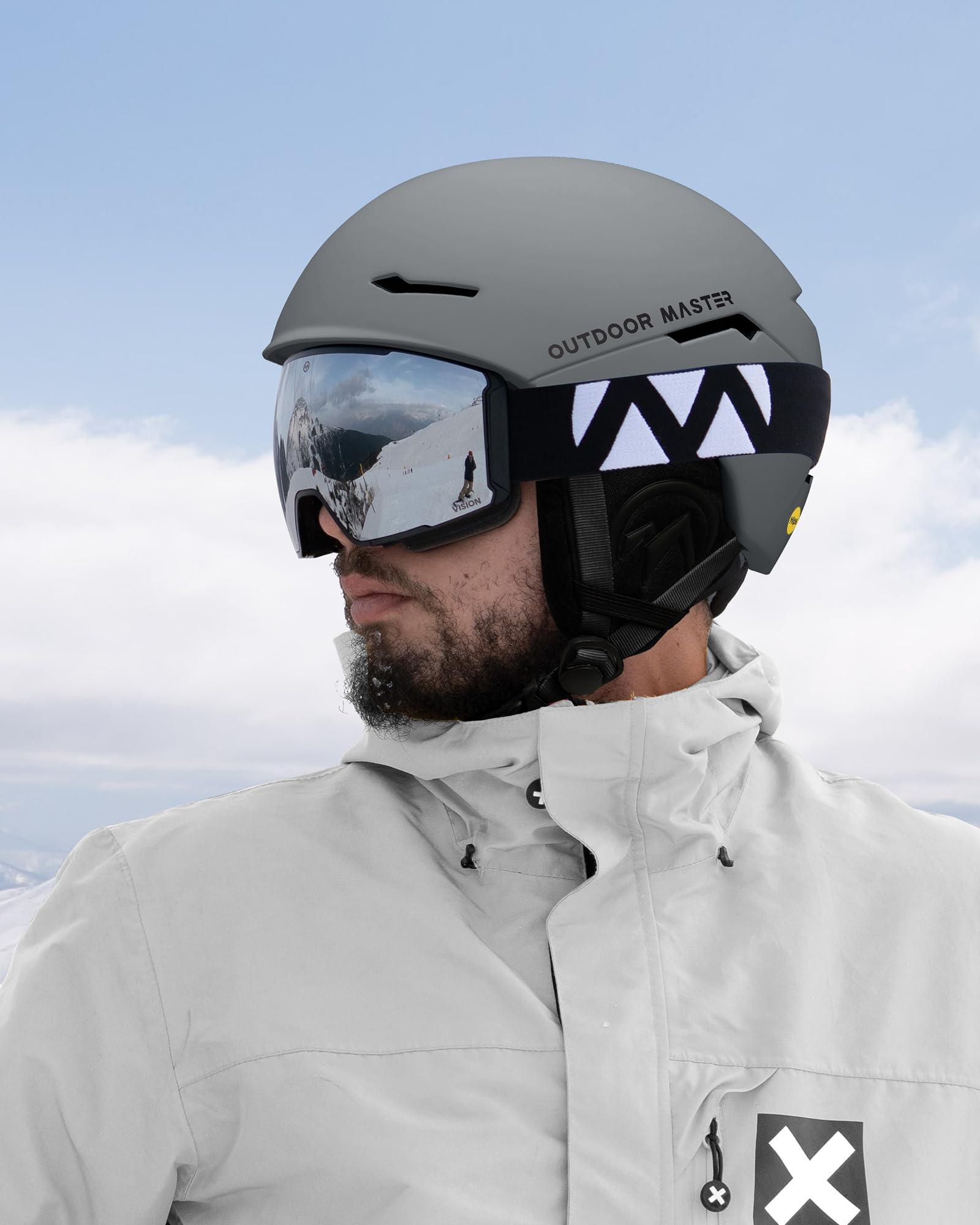 OutdoorMaster ELK MIPS Skihelm - Schneesporthelm Snowboardhelm für Männer Frauen & Jugend