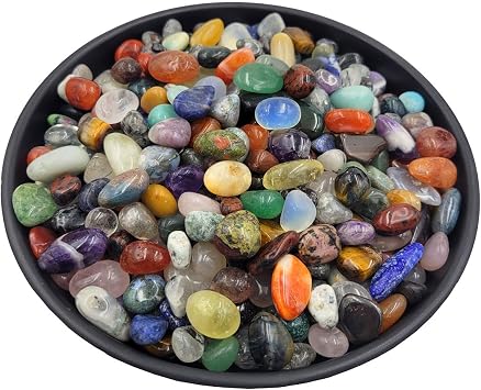 Bulk Gemstones and Crystals Set,30Kinds+ Tumbled Polished Stones Crystals for Healing, Reiki, Meditation, Crafting, Home Decorations 2lb