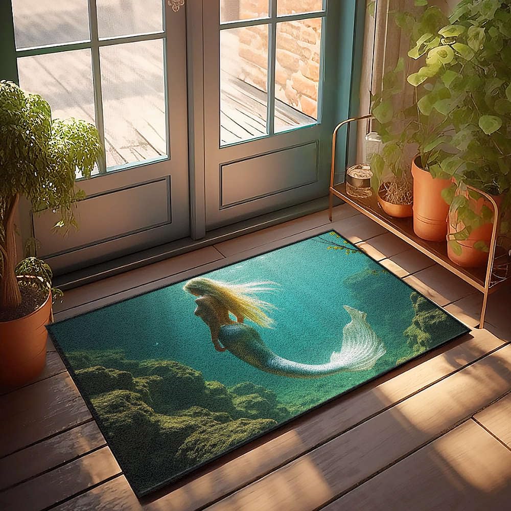Tapis de cuisine sirène pour votre décoration d'automne de terrasse
