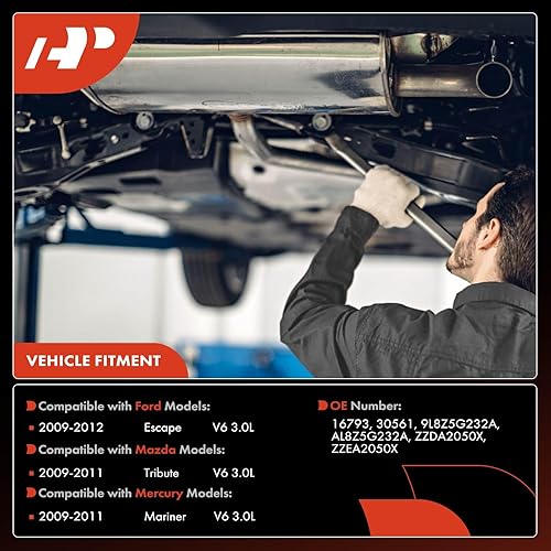 Miniatura 2 de A-Premium Convertidor catalítico colector de escape delantero con junta de ajuste directo compatible con Ford Escape 2009-2012 y Mazda Tribute