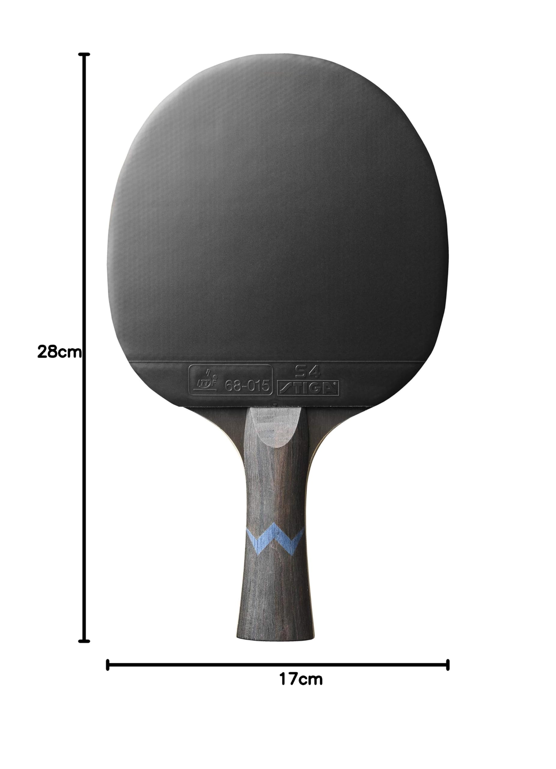 STIGA Royal 4-Star Raqueta de Tenis de Mesa ITTF Goma Crystal 5 Capas Mango Cóncavo