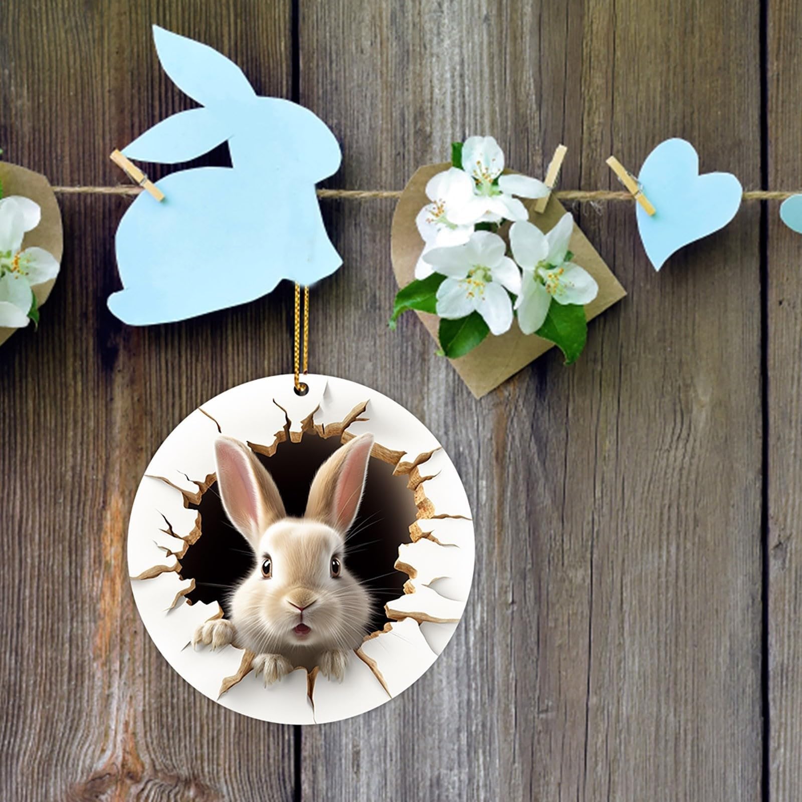Lapin de Pâques décoration lapin fille en peluche 12cm 5 pcs