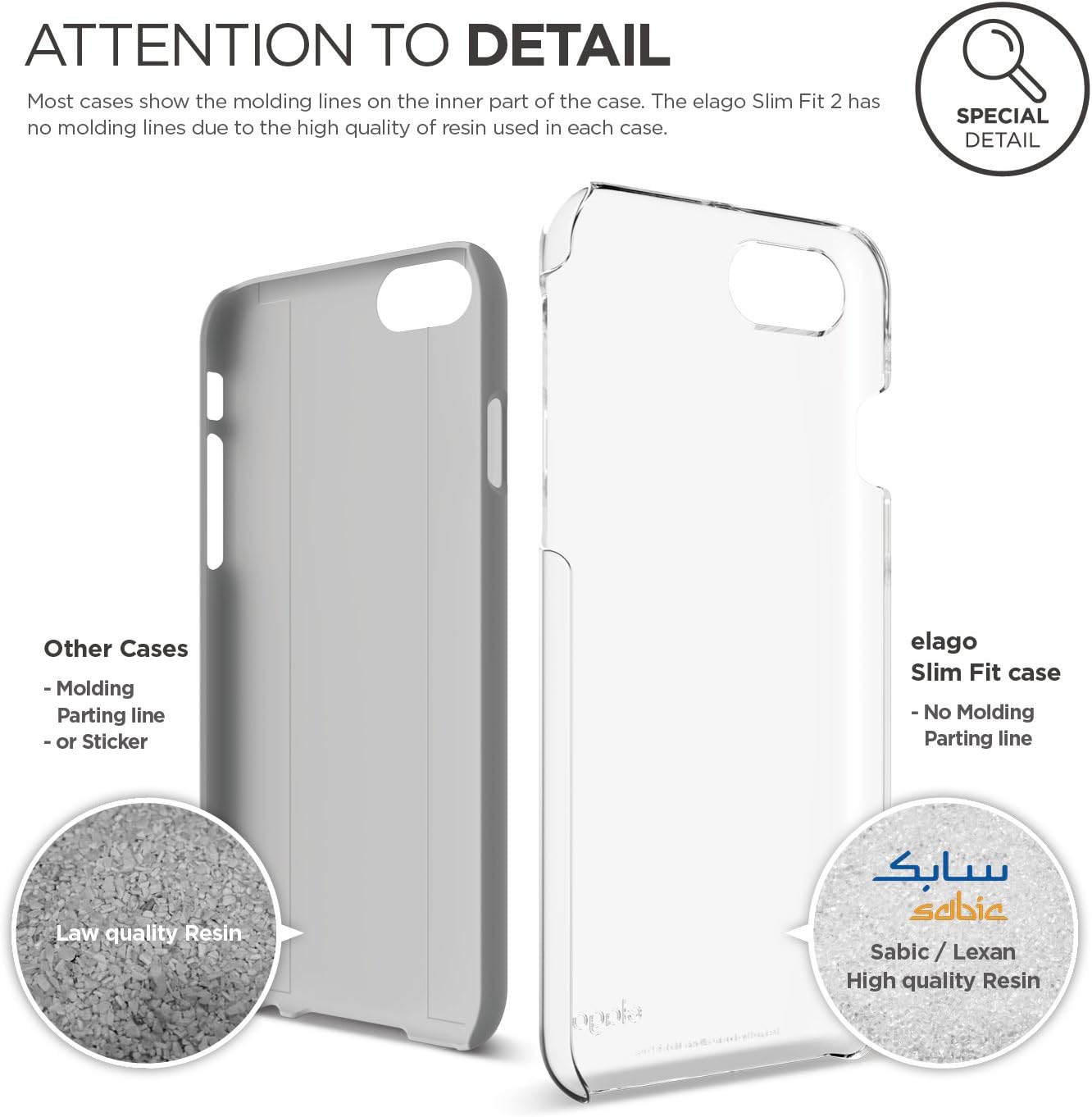 elago Slim Fit 2 Case Designed for iPhone SE 2020 / iPhone 8 / iPhone 7 (Crystal)