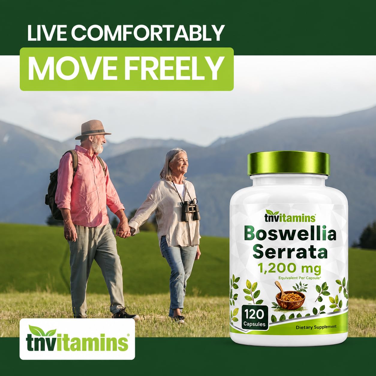 Boswellia Extract Capsules, 120 Count | 1,200 mg Per Capsule | 65% Boswellic Acids + 10:1 Concentrated Extract | Boswellia Serrata | Joint & Mobility Support* — Amazon image 3