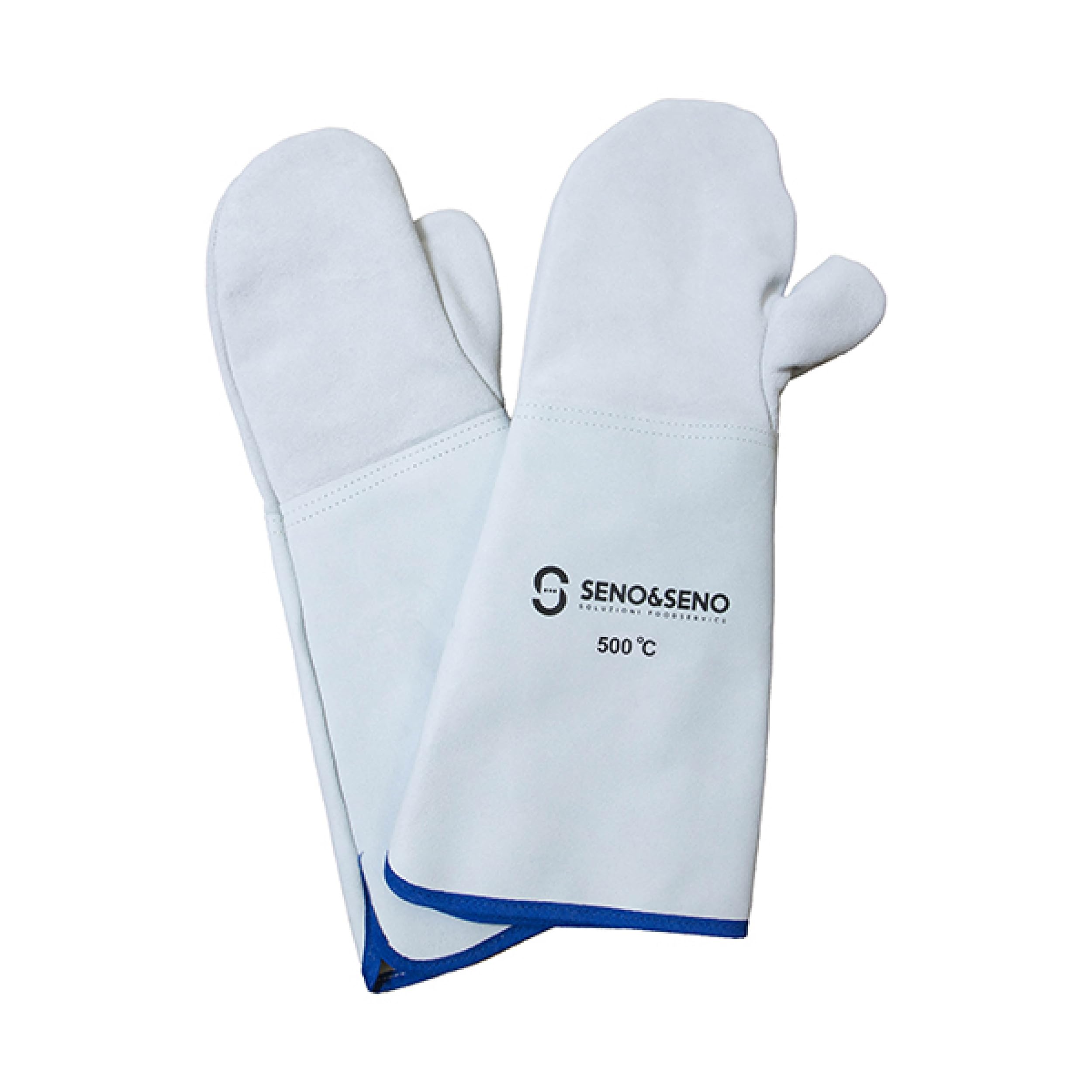 Coppia di Guanti Anticalore Antinfortunistici | Manipolazione di Panificati e oggetti caldi | 100% Made in Italy | Seno & Seno (25 cm, 500°C)