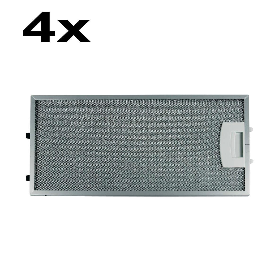 SET 4 Stück Fettfilter Metallfilter Metallfettfilter Filter eckig ORIGINAL Bosch Siemens 00435204 435204 Dunstabzugshaube passend für Constructa Gaggenau Neff