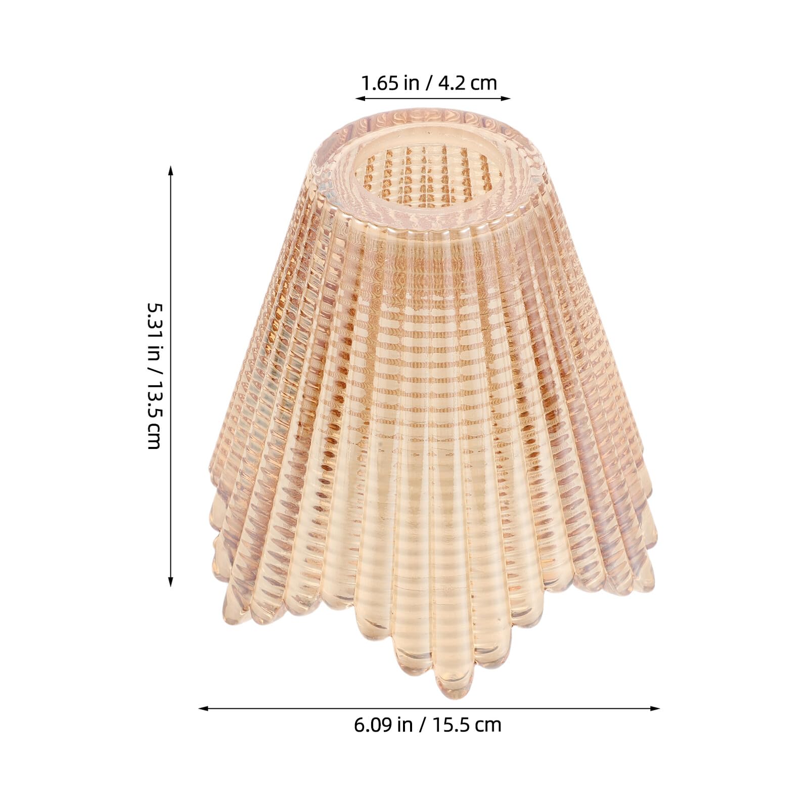 Toyvian Paralume Conico in Vetro Marrone per Lampada a Sospensione, Paralume di Ricambio Piccolo 15,7x13,5 Cm, Copertura per Lampade da Soffitto Rustica e Vintage, Adatto per Applique