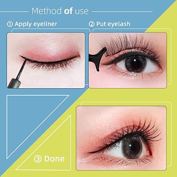 Magnetic Eyeliner and False lashes Kit, Magnetic Eyeliner for Magnetic Lashes Set, With Reusable Lashes, Mink Eye Lashes, Stay All Day Waterproof Liquid Eyeliner Black [3 Pairs]