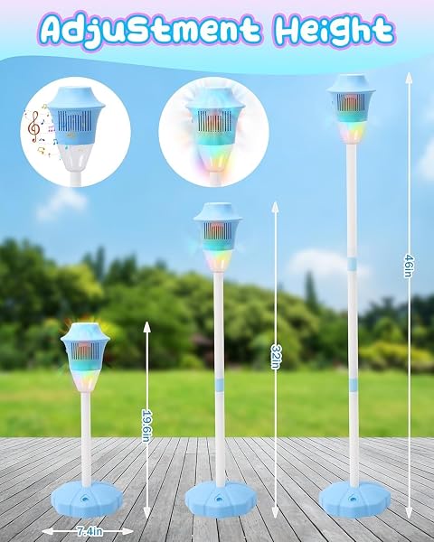 Lantern Bubble Machine Maker Stand 2 in 1 Automatic Rechargeable Standing Handheld Adjustable Height with Lights Music Torch Garden Lamp Summer Indoor Outdoor Parties Birthday Wedding - 4