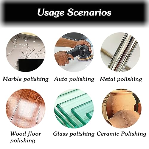 Miniatura 5 de 10 discos de rueda de pulido de lana, con adaptador de amoladora angular de taladro, almohadillas redondas de fieltro de lana de 4 pulgadas, para